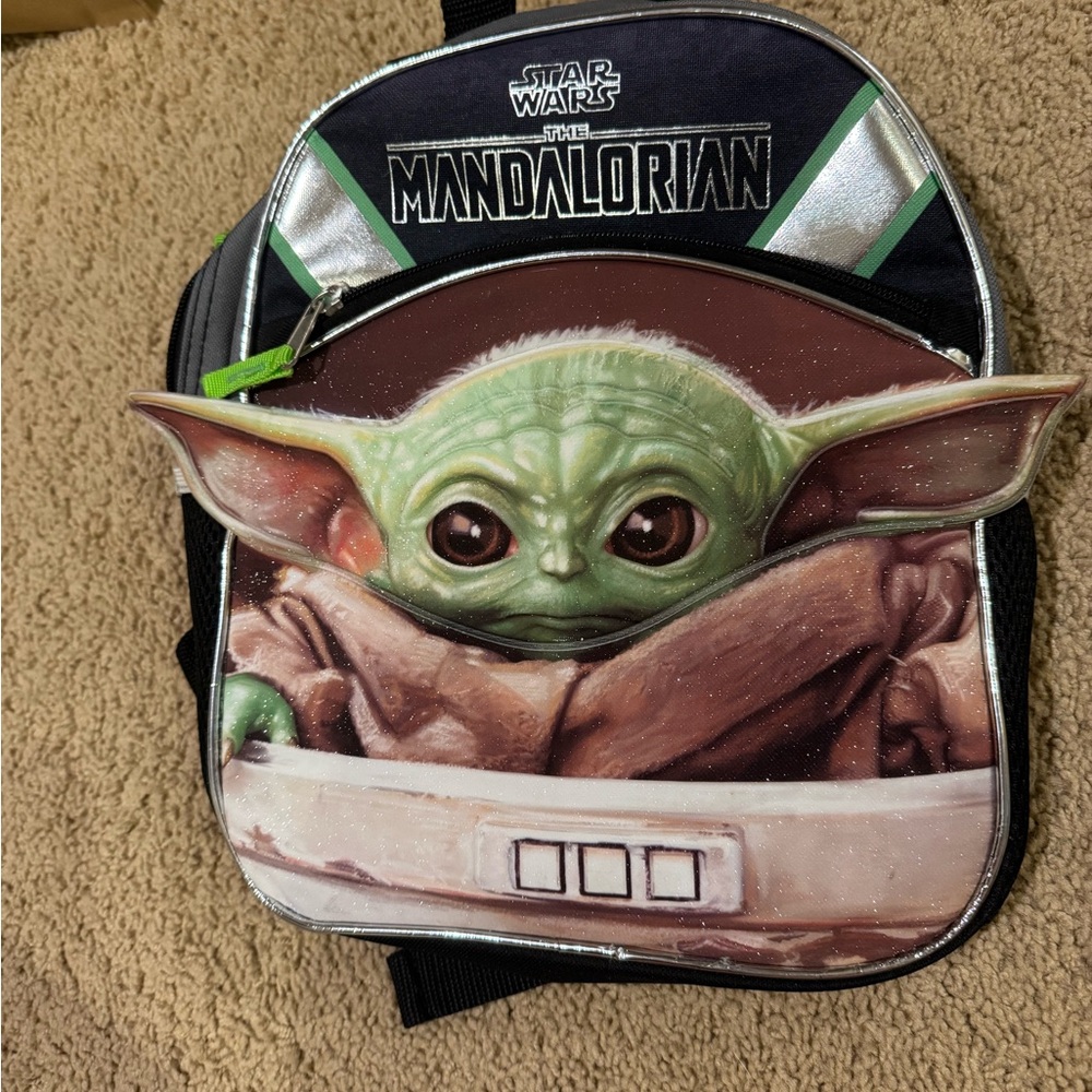 Star Wars Mandalorian Black and Green Backpack